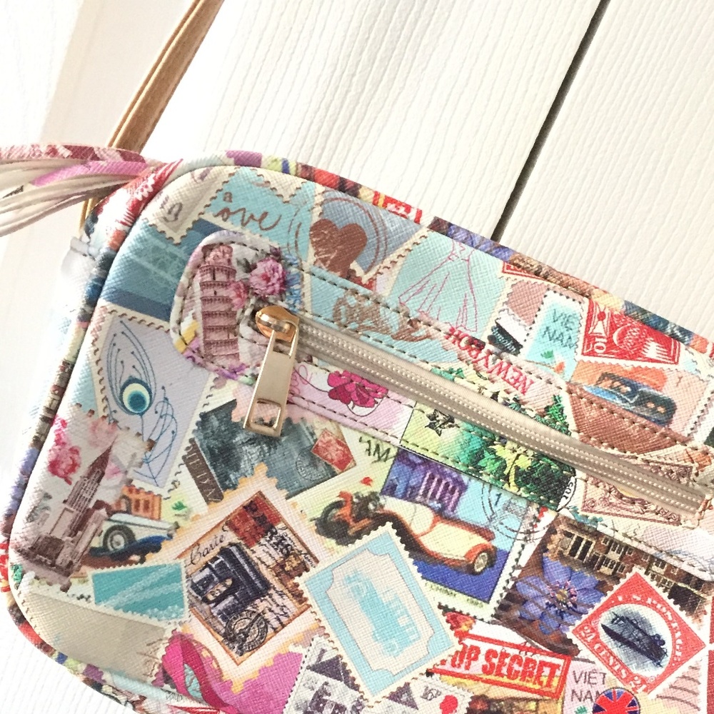 womens stamp printed bag